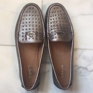Coach Orlene Metallic Tumbled Loafer